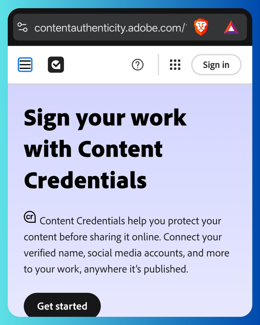 Adobe content Credentials